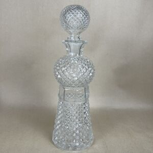Vintage Oberglas Austria Diamond Point Crystal Liquor Decanter 24oz
